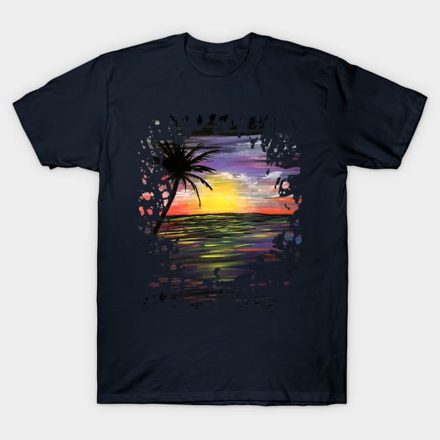 Sunset Sea T-Shirt by adamzworld